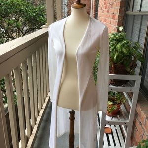 Kenneth Cole  Beautiful Light Long White Cardigan